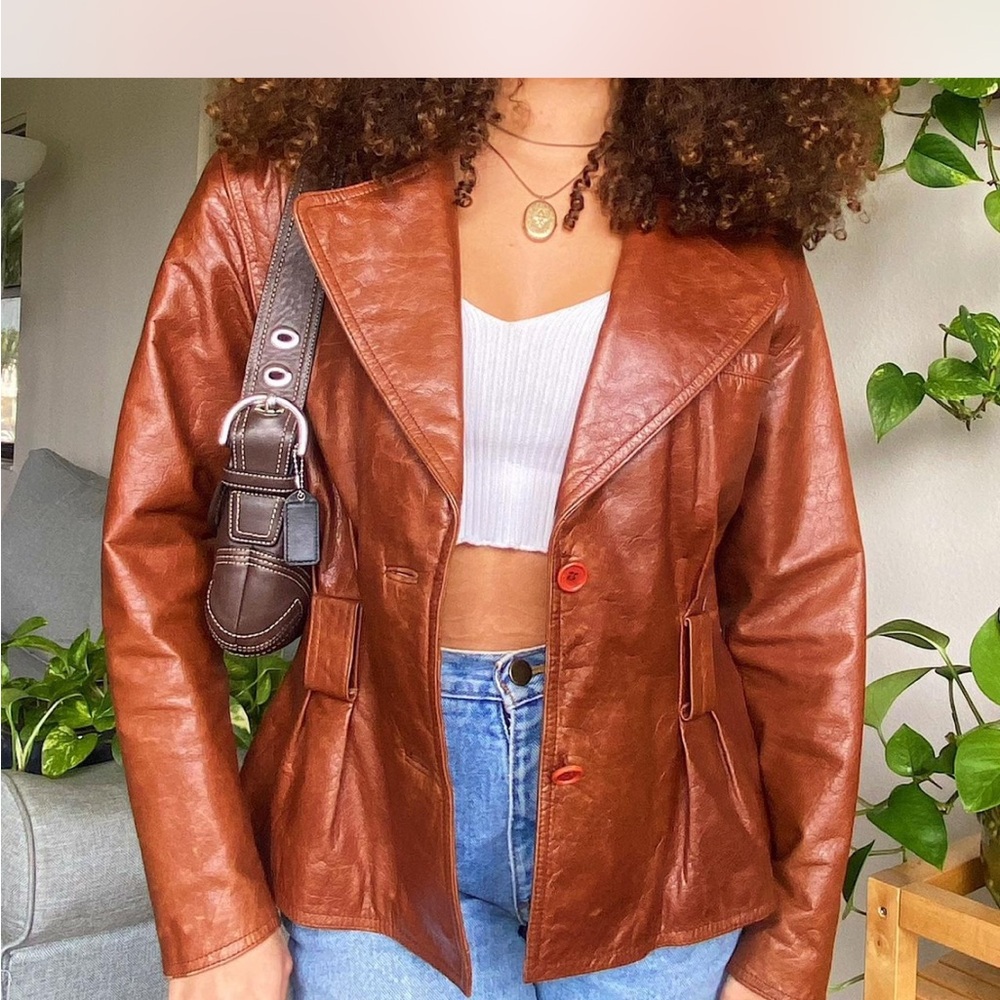 Brown Leather Women's Jacket